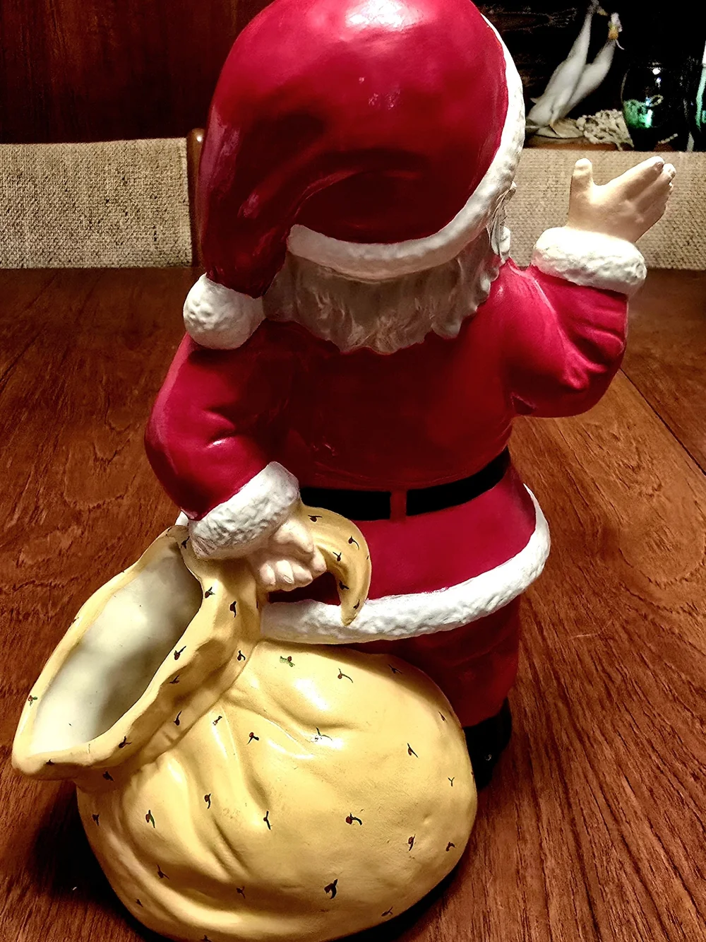 Vintage Duncan Ceramic Santa Planter 1970s